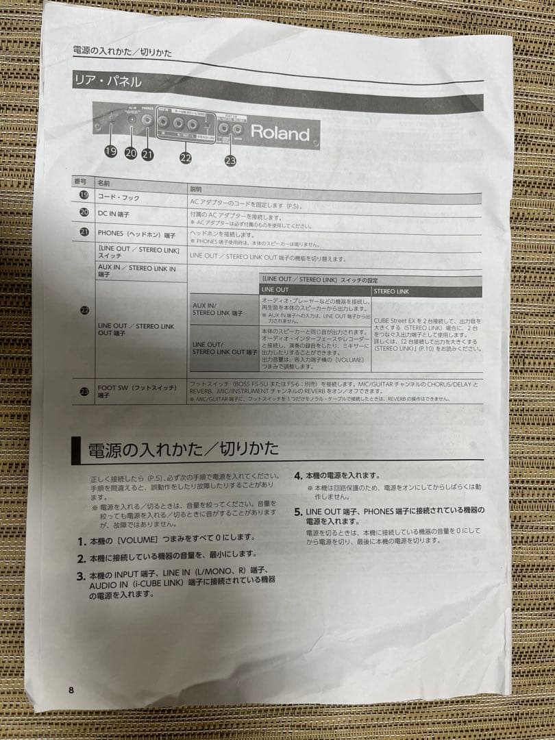 【値下げ可】Roland CUBE Street アンプ 本体 専用カバー付き