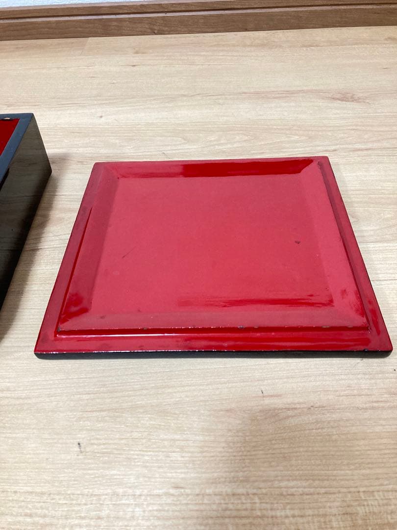 (値下げしました) 重箱　二段重　木製　琉球漆器　螺鈿　夜光貝　年代物