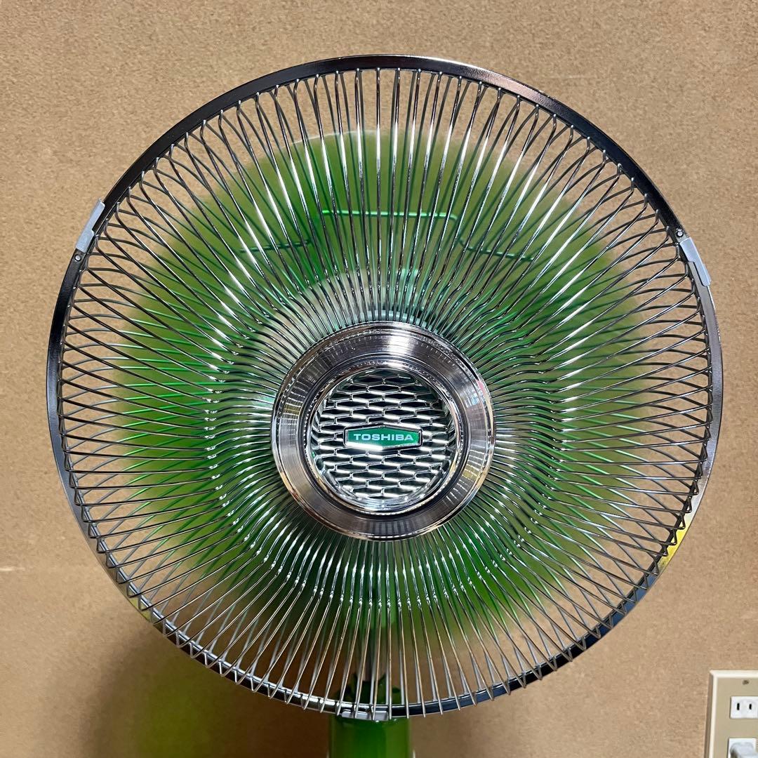 昭和レトロ　グリーンファン　東芝扇風機　動作品　４枚羽