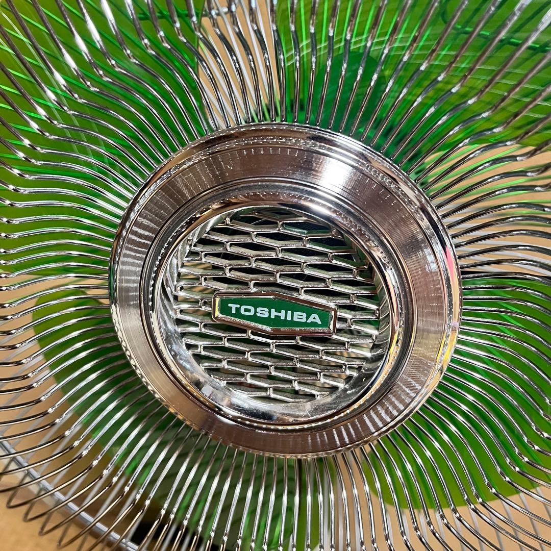 昭和レトロ　グリーンファン　東芝扇風機　動作品　４枚羽