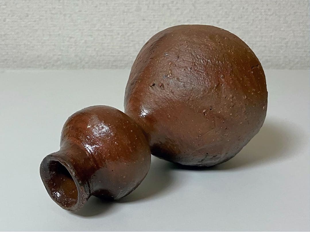 小山末廣 緋襷ぐい呑 細川敬弘 瓢徳利 備前焼 酒器揃 未使用品