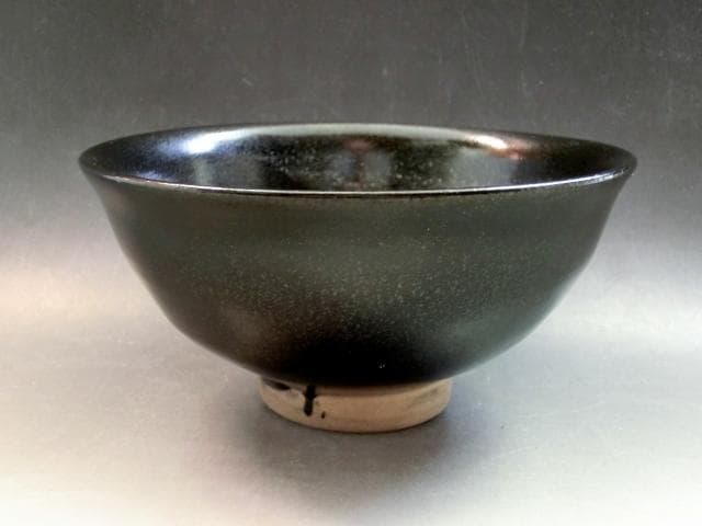 茶碗■廣州窯（趙小守）黒釉 桐共箱 お茶道具 古美術 時代物 骨董品 希少■