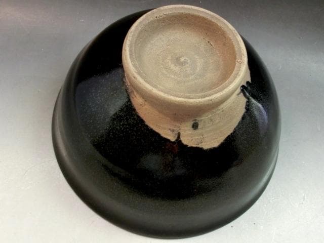 茶碗■廣州窯（趙小守）黒釉 桐共箱 お茶道具 古美術 時代物 骨董品 希少■