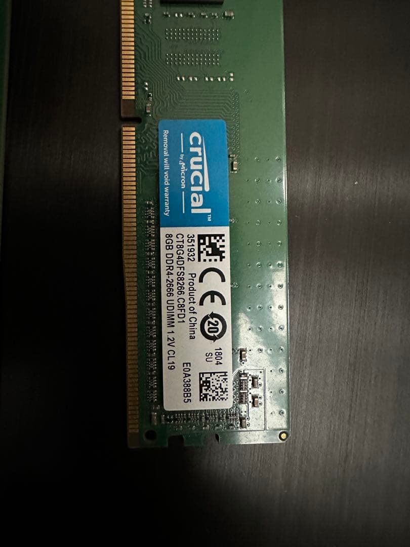 DDR4 8GB×2 デスクトップ用メモリーカード
