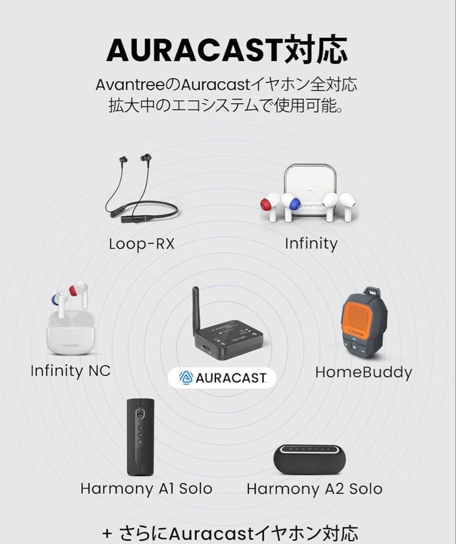 【美品】Avantree Audikast 4 テレビ用Bluetooth送信機