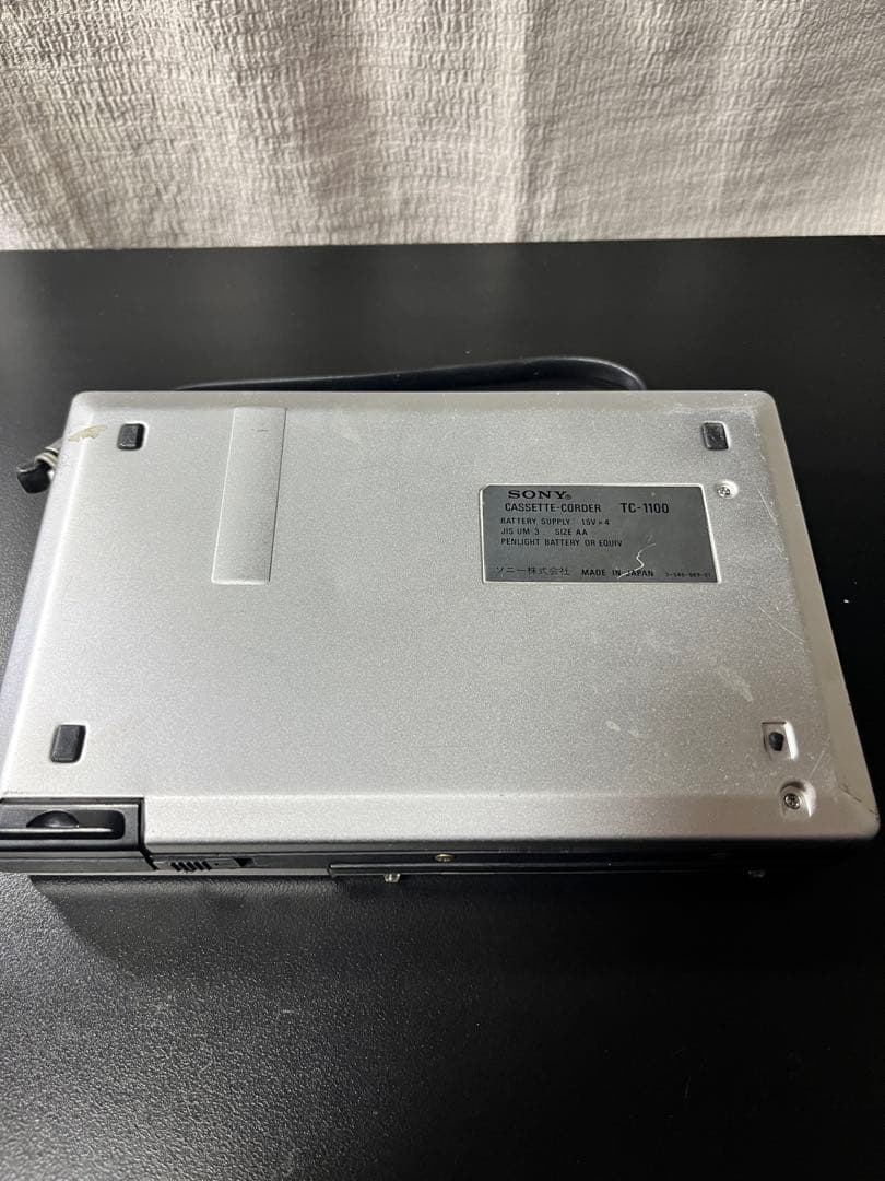 ♫ 通電確認済SONY カセットプレーヤー TC-1100 ACアダプター付