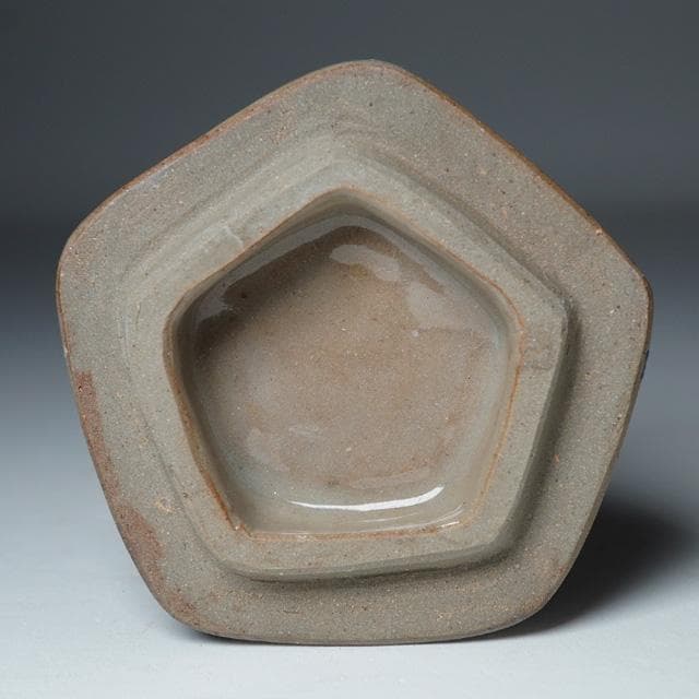 杉原祥公　雪笹香合　共箱　茶道具　丹波焼　炉用　尾形乾山