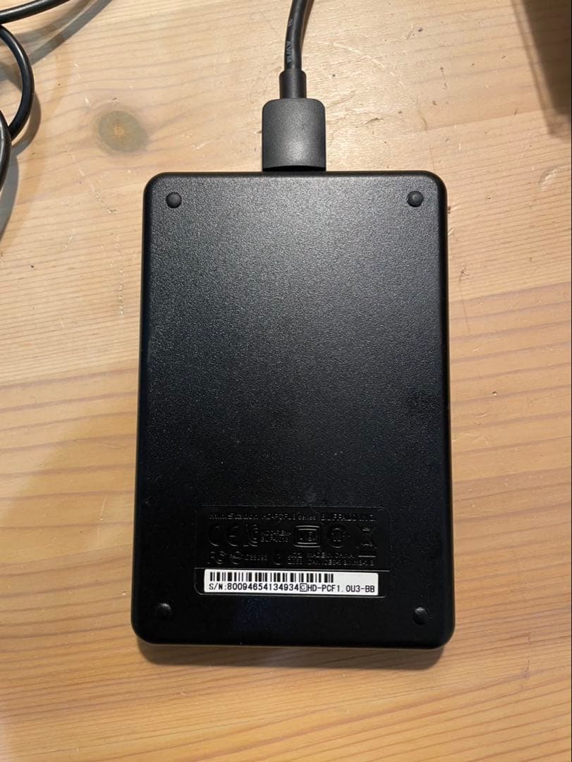 バッファロー 外付けHDD 1TB ハードディスク　HD-PCF1.0U3-BB