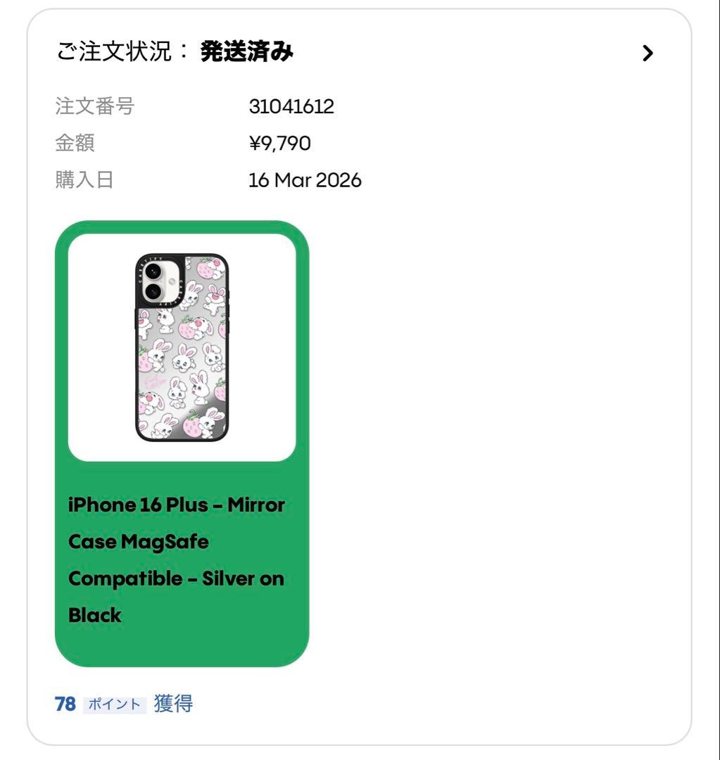 ケースティファイ　iPhone16plus ケース