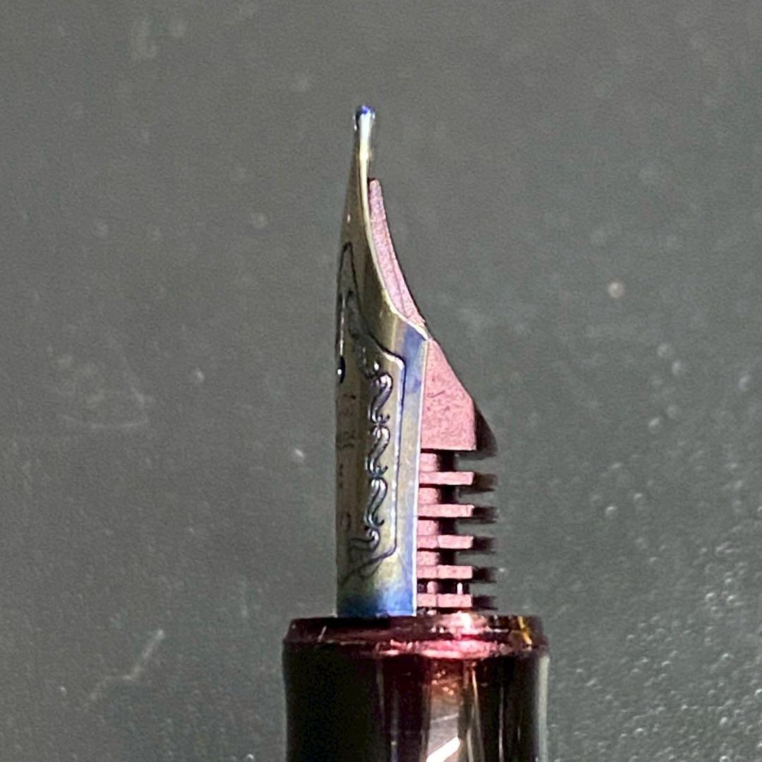 希少 極美品 PILOT パイロット 14K 585 万年筆 漆塗り 平蒔絵 萩