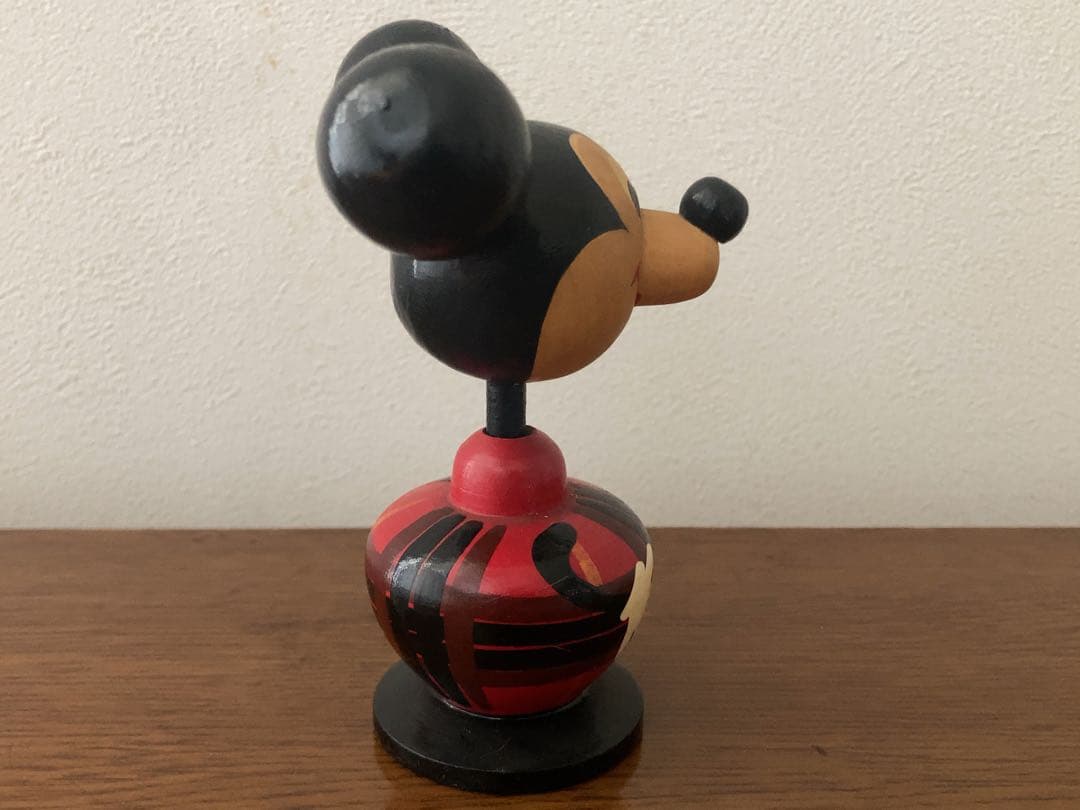 古い　ミッキーマウス 首振り人形　木製アンティーク　中古品