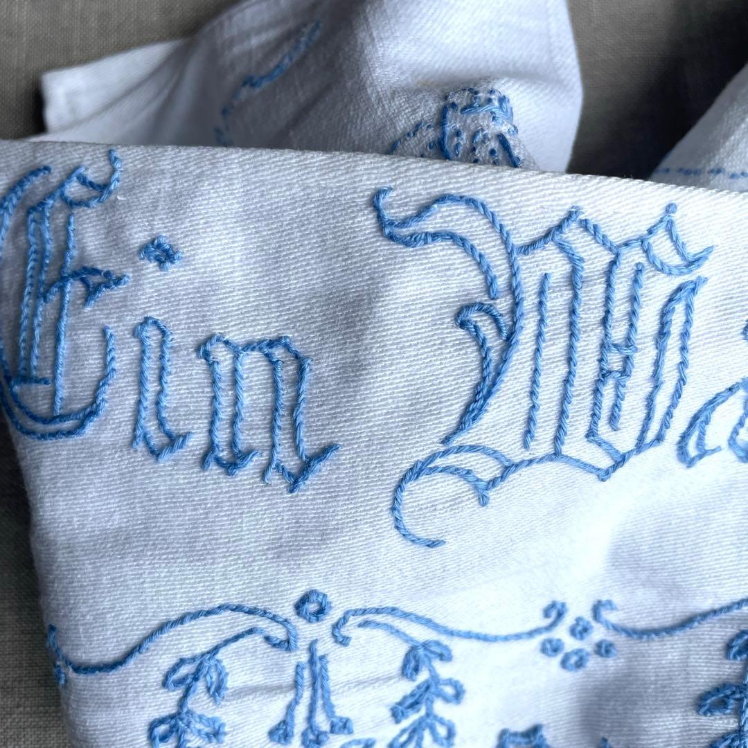 アンティーク ドイツ　刺繍　ガロン　トリム　棚飾り　ガーランド