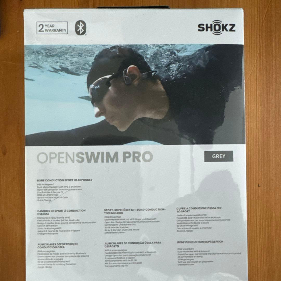 新品未開封Shokz OpenSwim Pro Grey SHOKZ S710