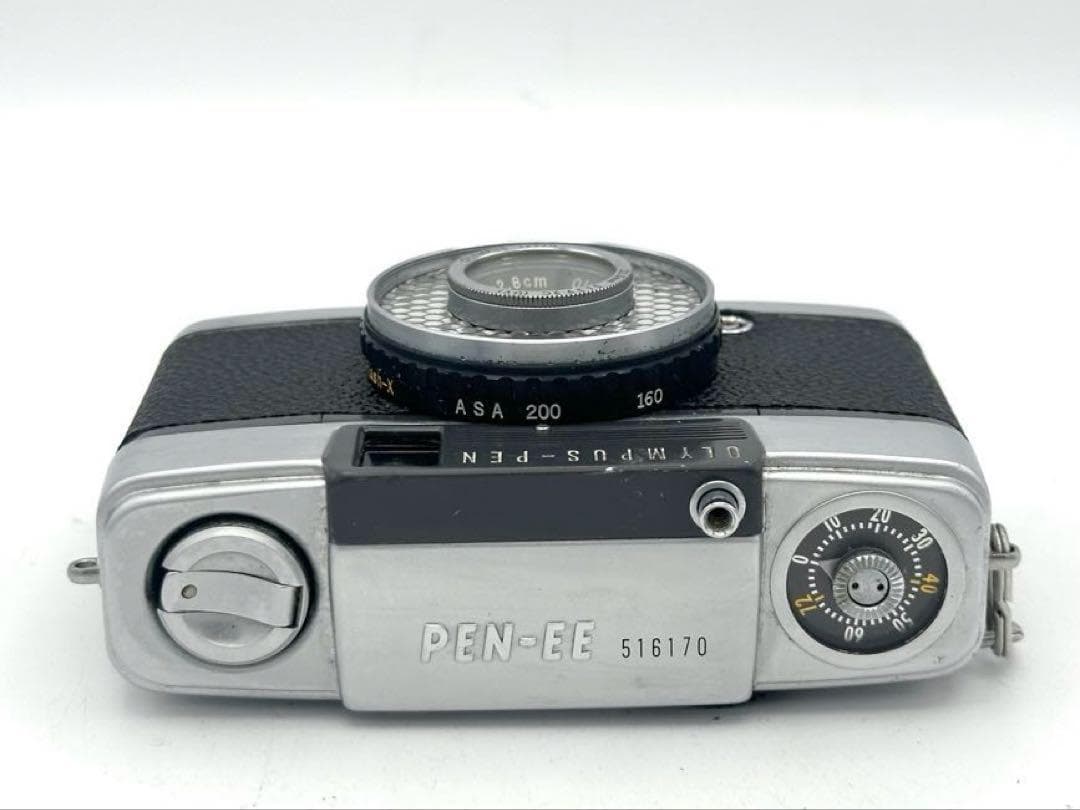 【革貼り替え】OLYMPUS PEN-EE ハーフサイズカメラ 希少フィルター付