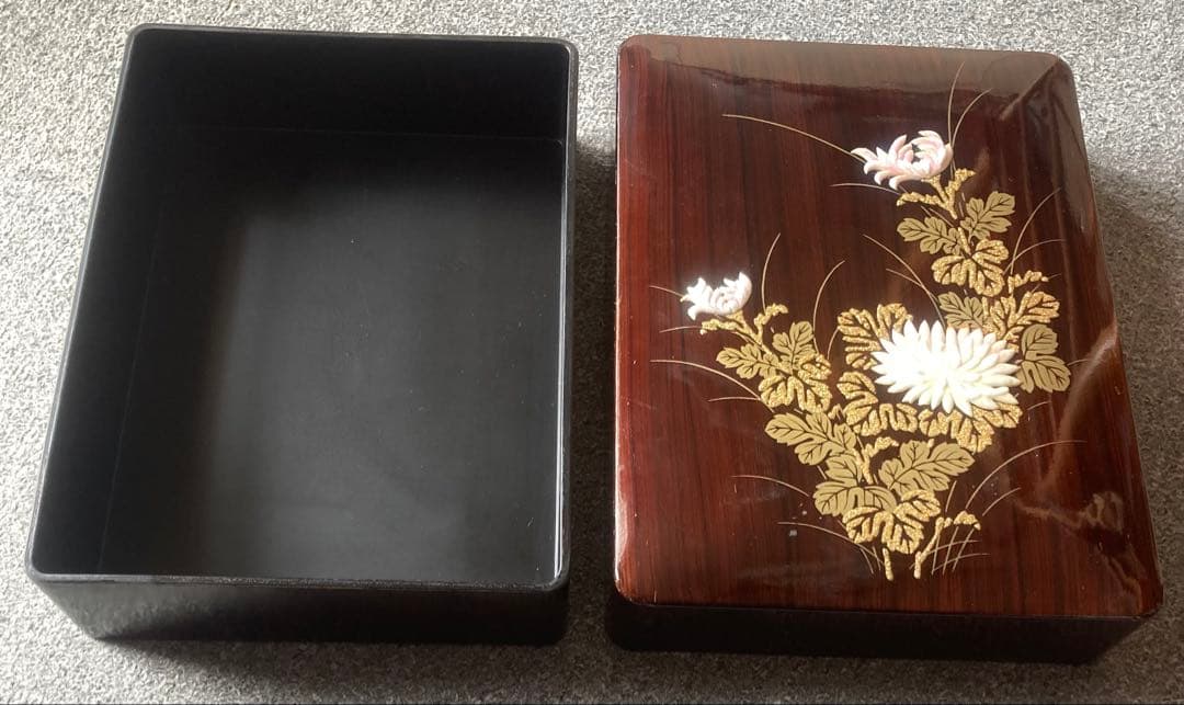 ジャンク品 文箱 木製 詳細不明