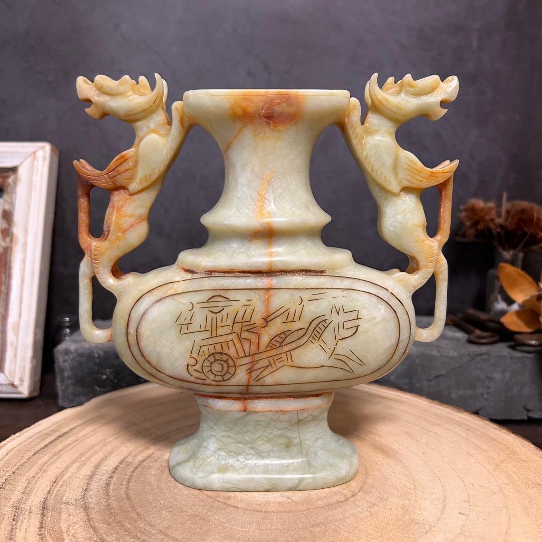 【レトロ品】石材彫刻　オブジェ