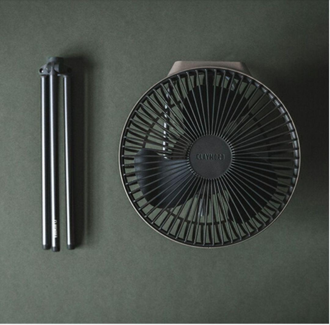 CLAYMOREFAN V600+ 充電式扇風機　サーキュレーター　ダークグレー