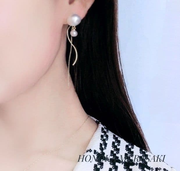 仄 -honoka- パール ピアス 〈 連 〉