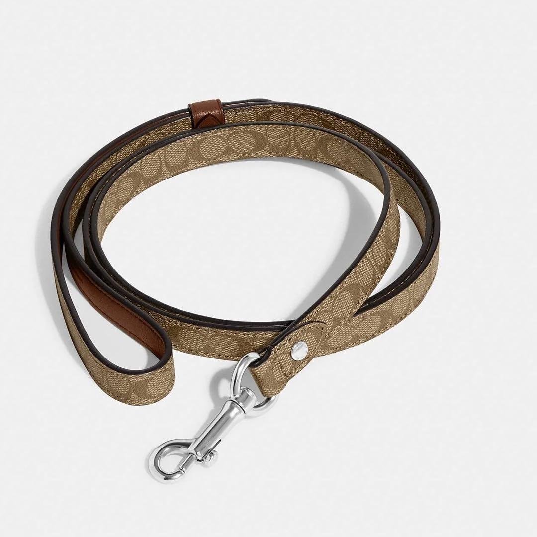 革 ボックス ラージ ペット リーシュ シグネチャー 犬用新品 リード コーチ