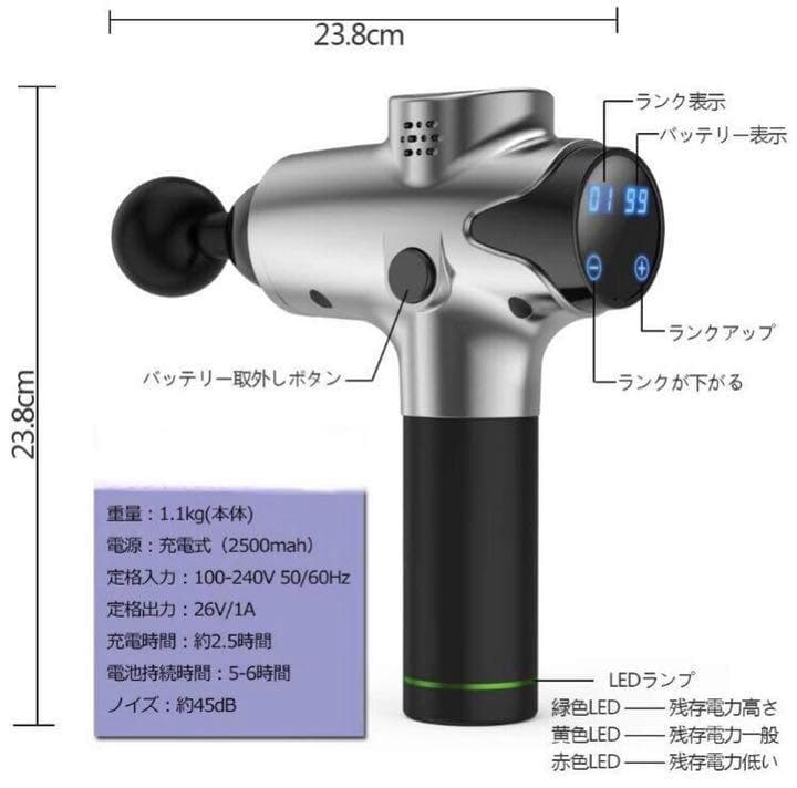 ❤プロが施術で使用するマッサージガンをご自宅で♪❤最新式で効率的な筋膜リリース