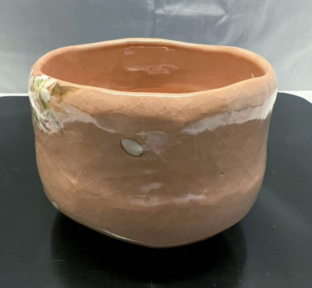 桜の絵 赤茶碗(赤楽) 桂窯 伊藤桂楽 茶道具