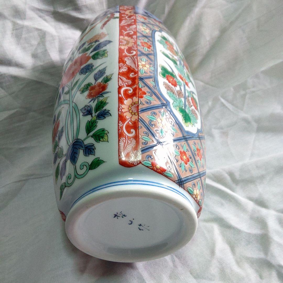 伊万里　鳳凰草花紋花瓶
