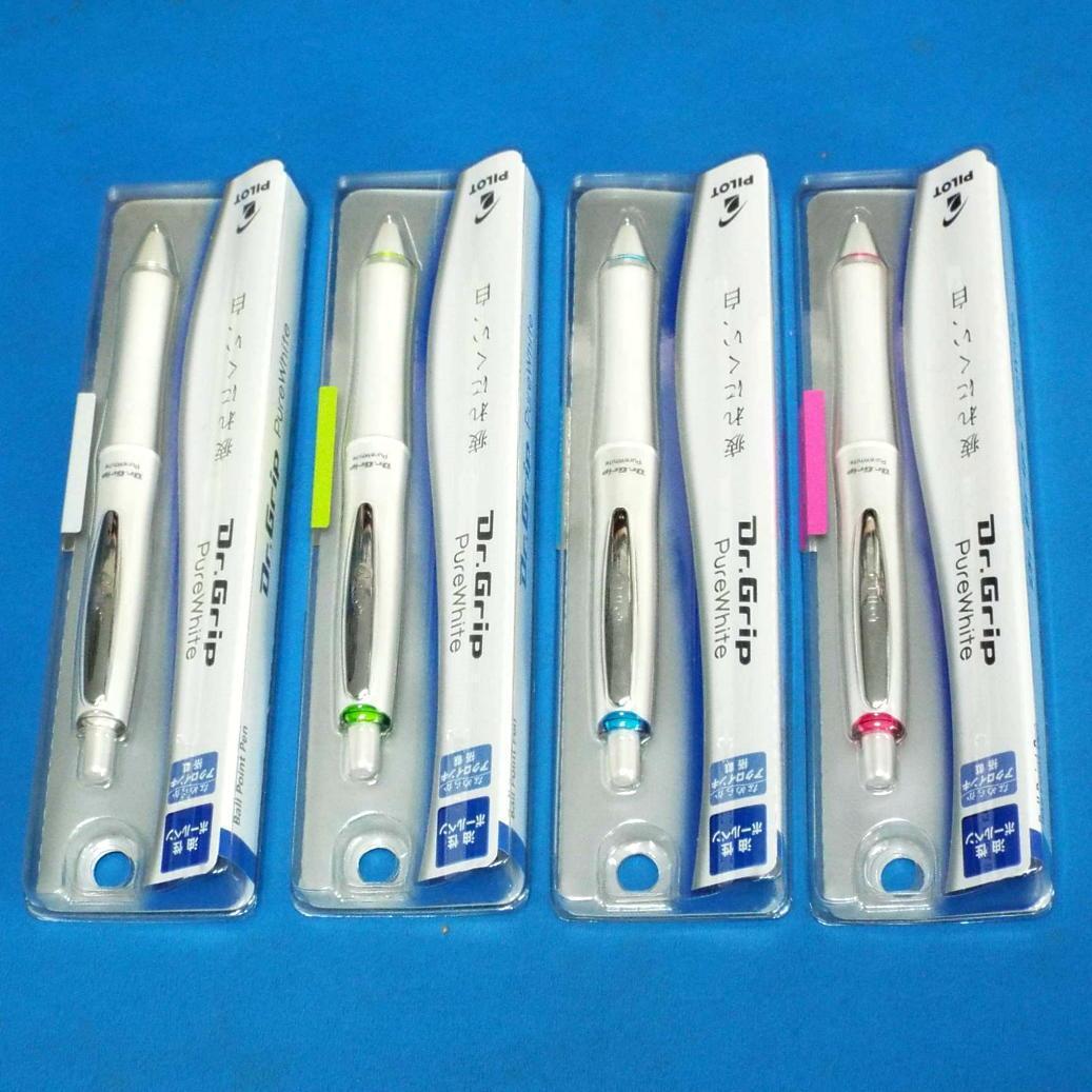 未開封 全4種 ドクターグリップ ボールペン ピュアホワイト ピンク ブルー他