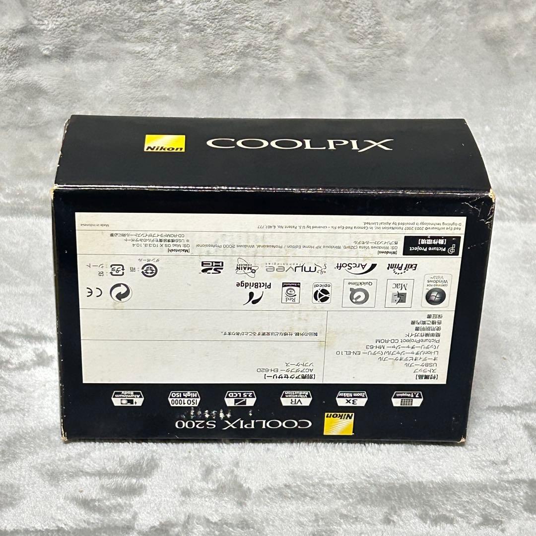 【動作品　美品　箱・付属品多数】Nikon COOLPIX S200 シルバー