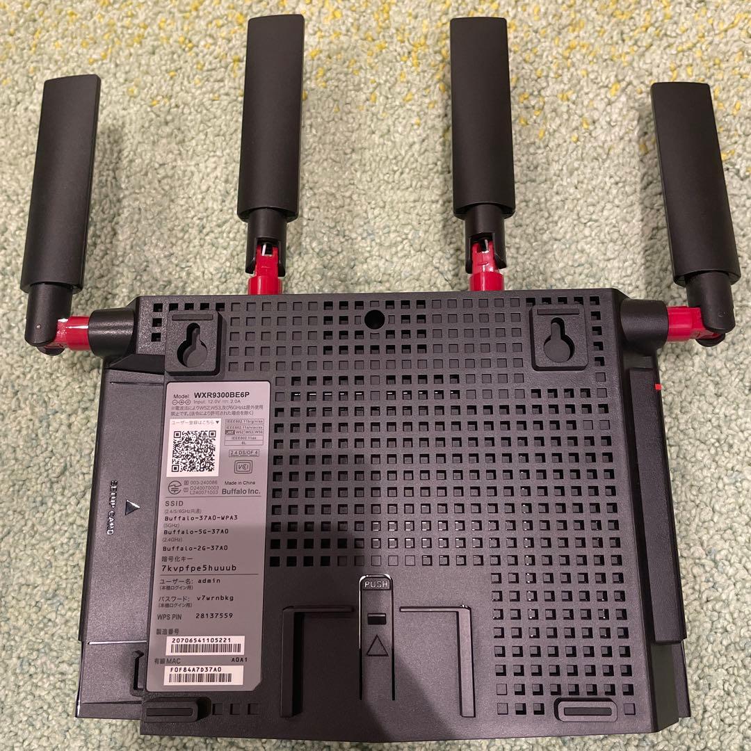 即日発送　Buffalo WXR9300BE6P/N 無線LANルーター 本体