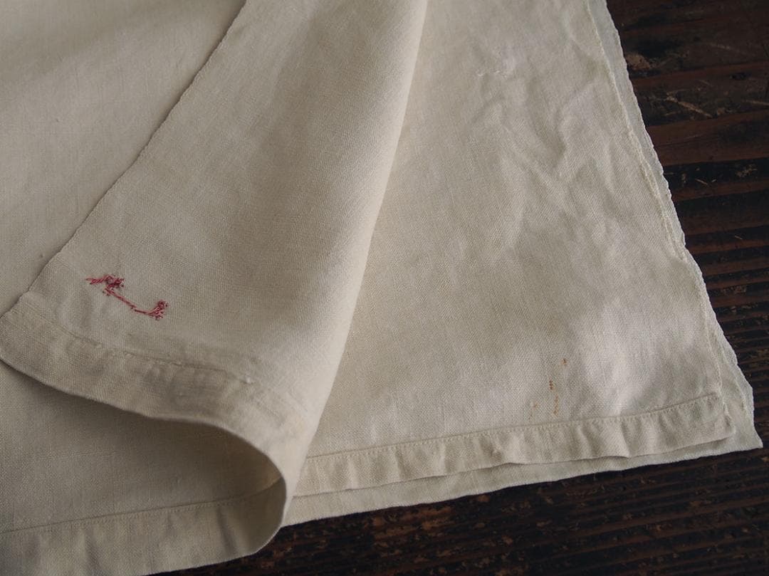 クロス刺繍のシーツ 220×264 ベッドリネンシャンブルリネン/K380