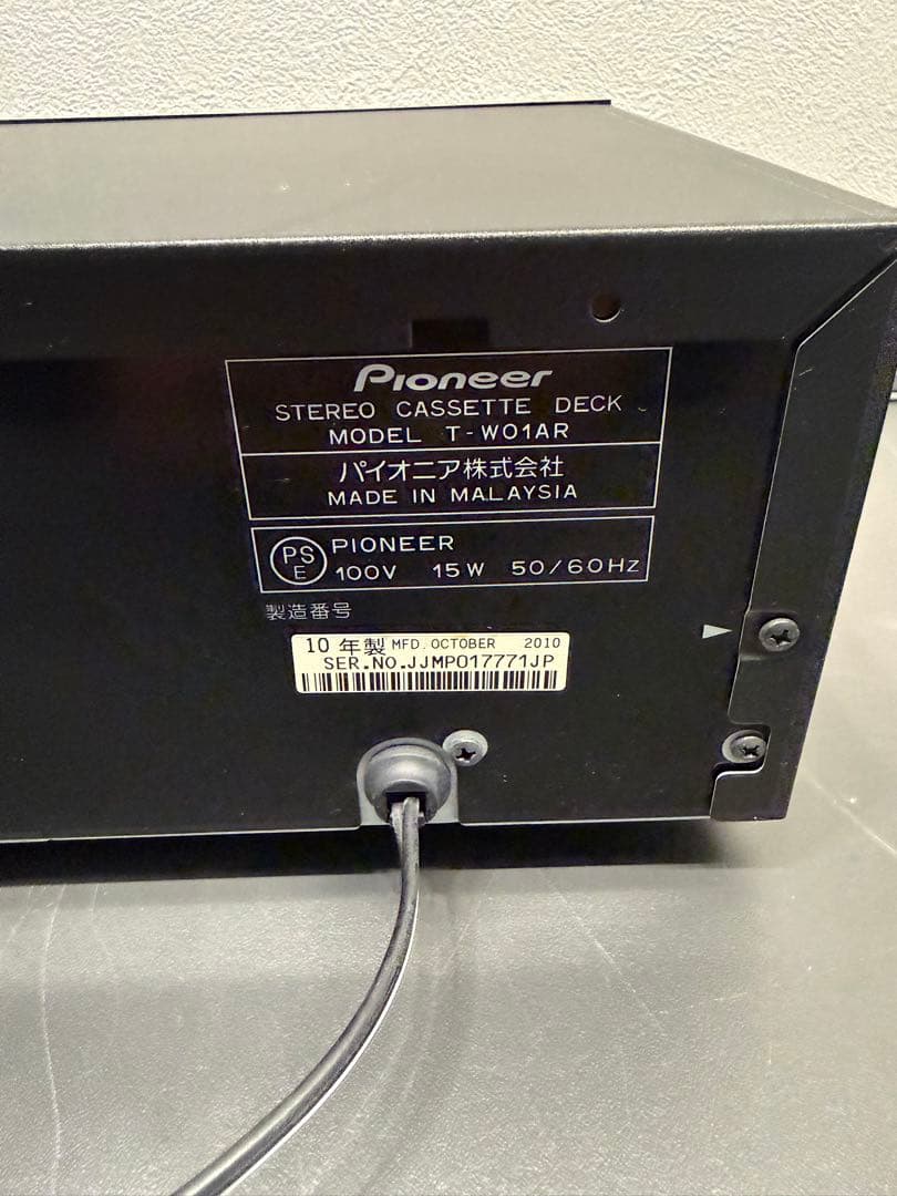 Pioneer T-WO1AR ステレオカセットデッキ