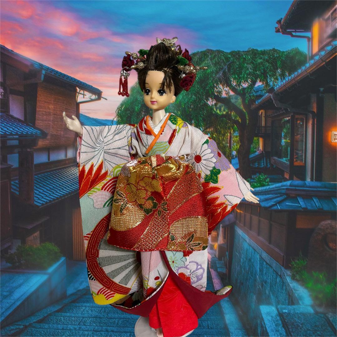 200円オフ！ジェニー人形付き花魁着物セット
