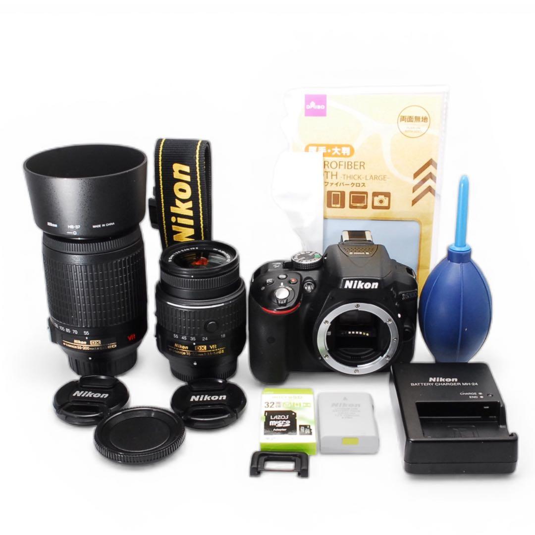 Nikon D5300 ダブルズーム VR2本付 初心者◎