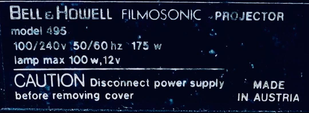 【通電確認済】Bell & Howell FILMOSONIC 本体とリール