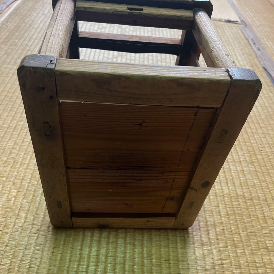 木製やぐらごたつ　陶器製豆炭入れ　ジャンク品