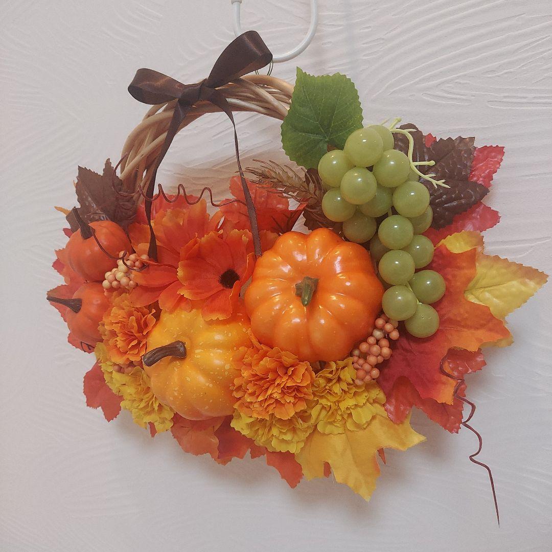 ハロウィンリース☆フラワーリース☆造花☆メルカリ便☆25～34cm☆