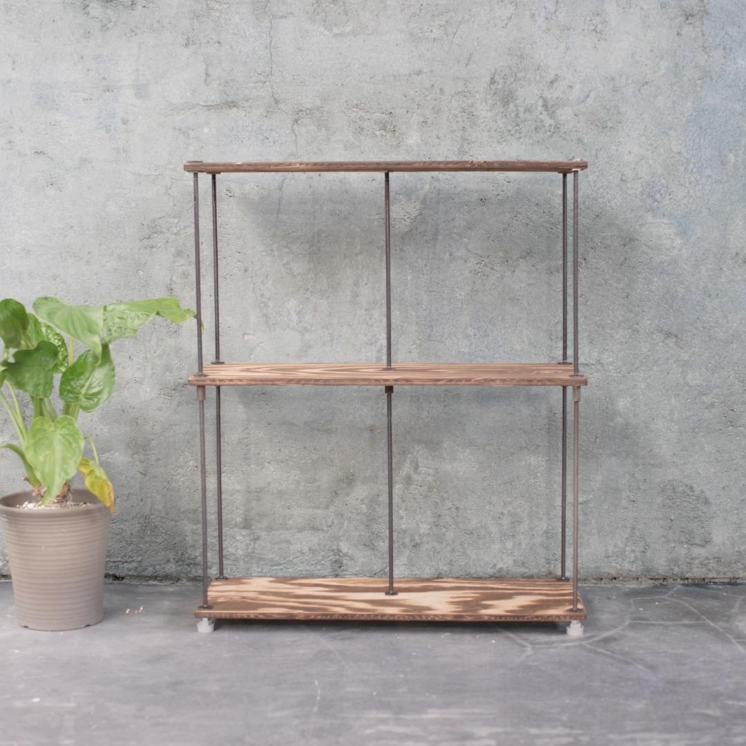 wood iron shelf 710*600*225〈ブラウン〉