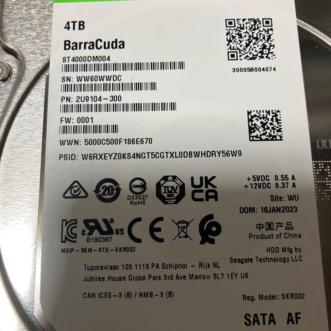 Seagate Barracuda 4TB 内蔵型ハードディスクドライブ　⑥