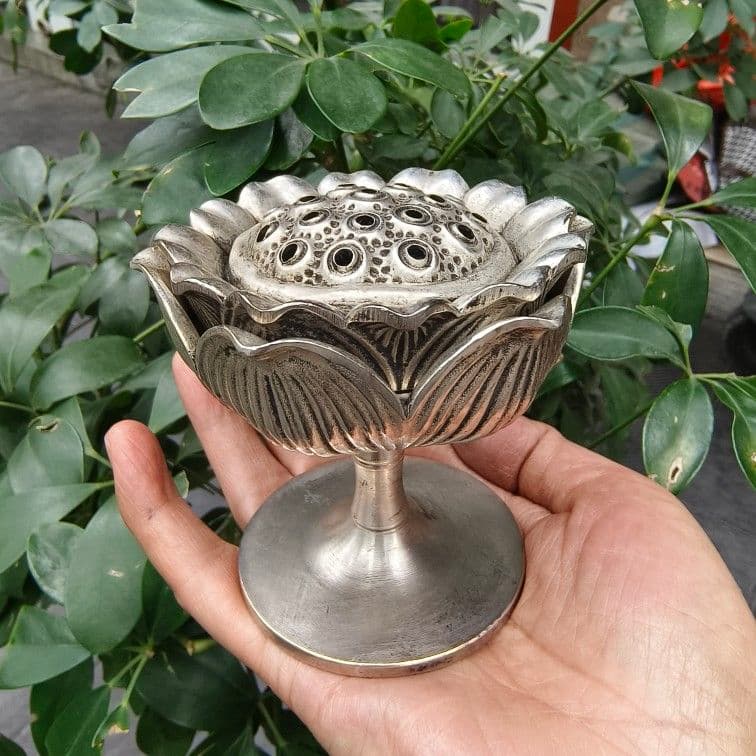 銅器 香炉 宝蓮灯薫香炉 蓮華香炉茶道薫香炉 香道具 装飾品 工芸品 置物