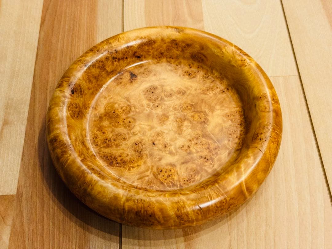 希少 北海道工芸品 瘤杢 木製鉢 昭和レトロ No.58