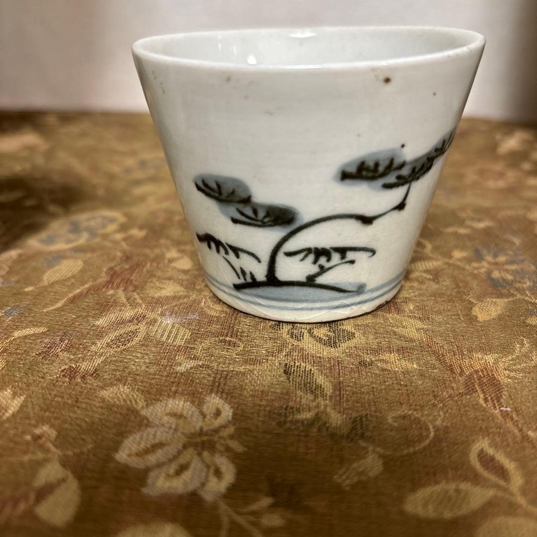 江戸中期古伊万里蕎麦猪口　 　　2コ