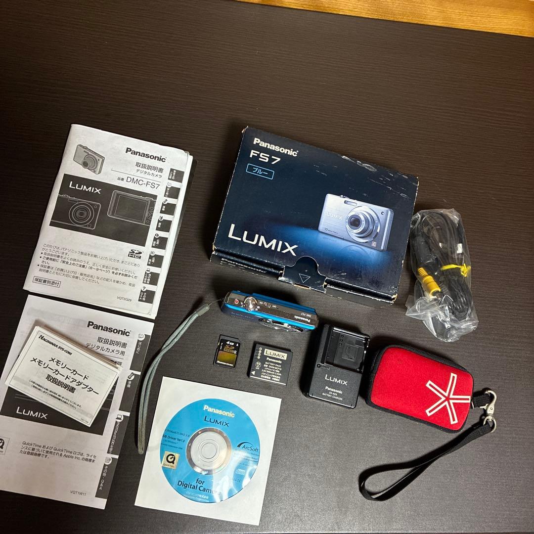 パナソニック デジタルカメラ LUMIX DMC-FS7 SDカード4GB付き