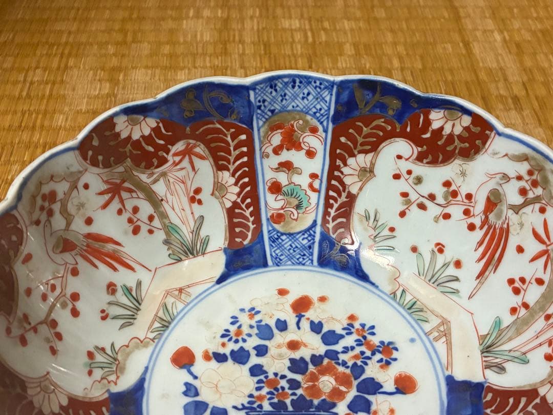 古伊万里 色絵 金彩 花鳥紋 三ツ組鉢 盛鉢 時代物