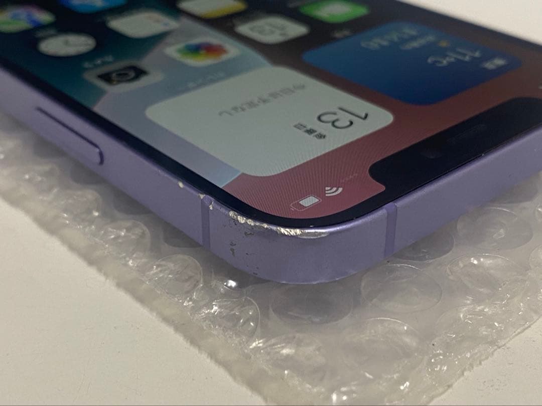 中古♪iPhone12 64GB SIMロック解除済み パープル