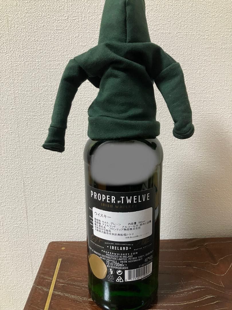 PROPER TWELVE アイリッシュウイスキー　ミニパーカー付き　新品