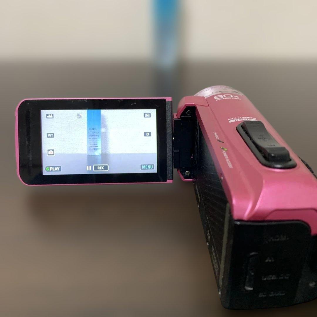 JVC GZ-F100 ピンク32GB 防水 60倍ズーム