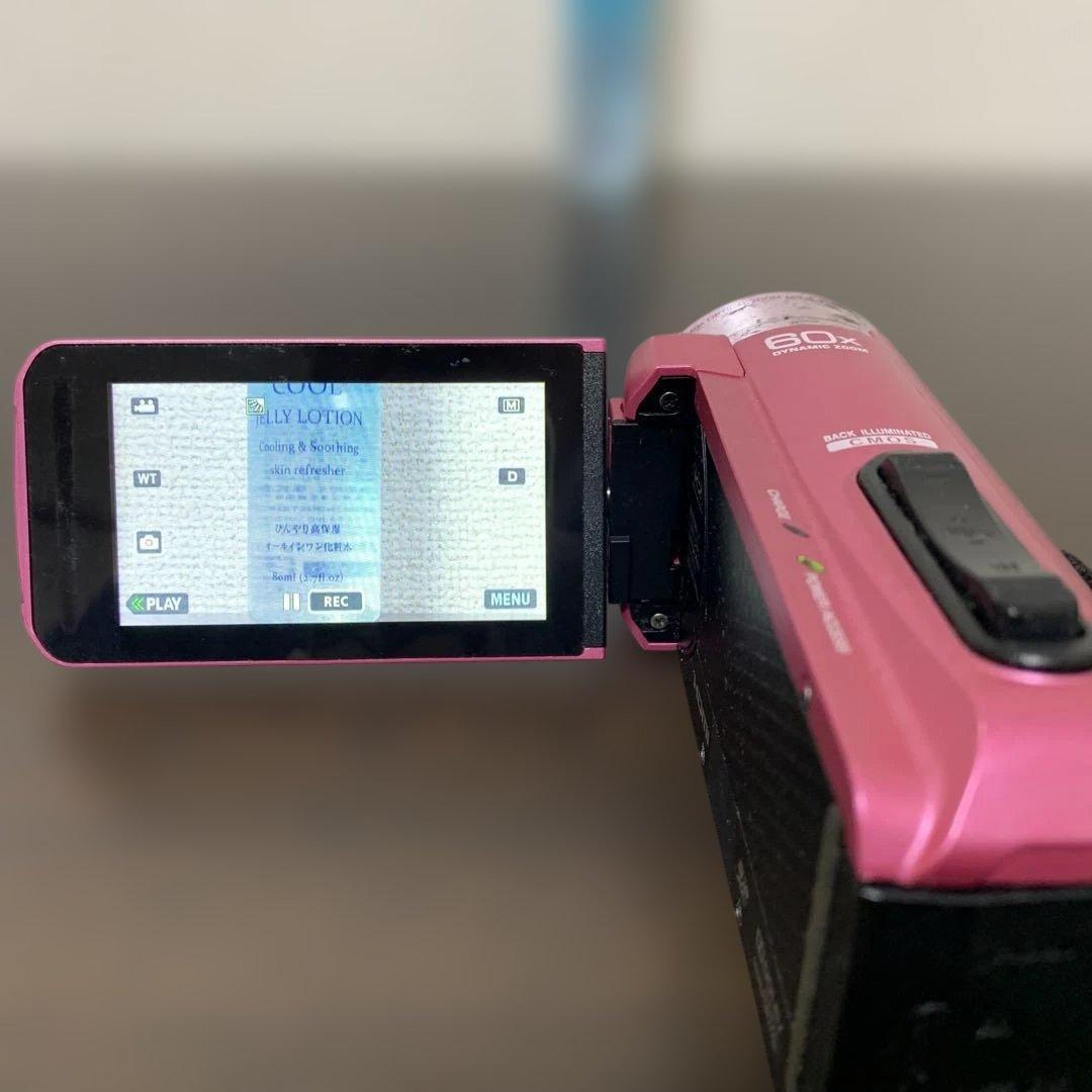 JVC GZ-F100 ピンク32GB 防水 60倍ズーム