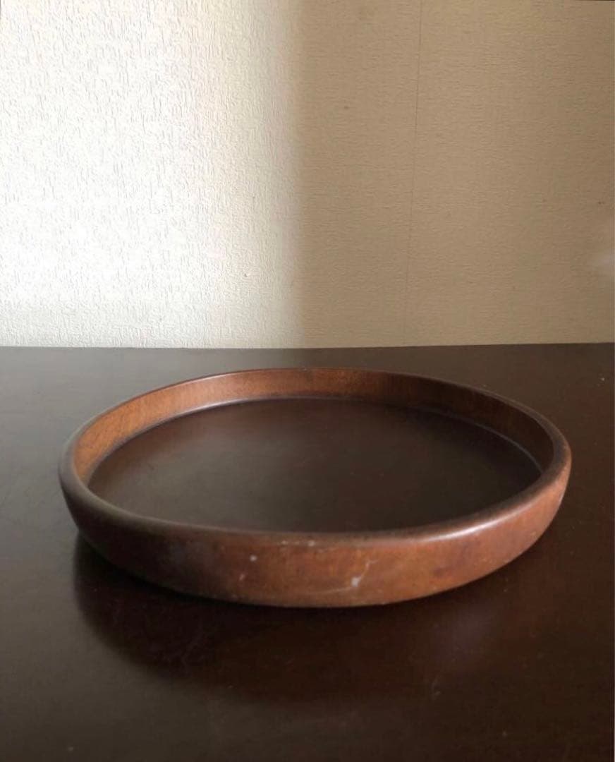 くり抜き盆 丸盆 煎茶盆 酒盆 木地盆 無垢材 古道具 骨董 アンティーク