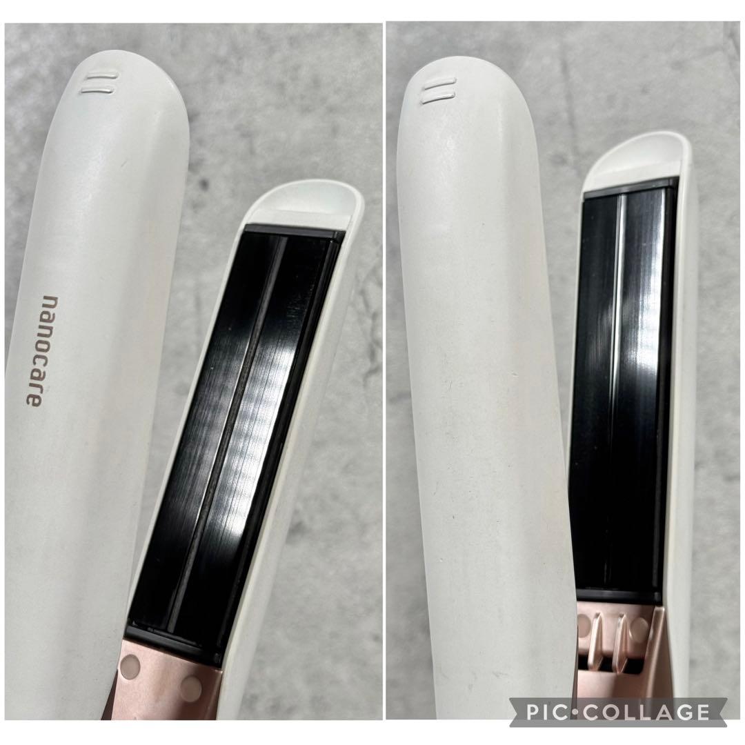 動作良好 ナノケア ストレートアイロン 白 プレート滑り◎ EH-HS0E 美容