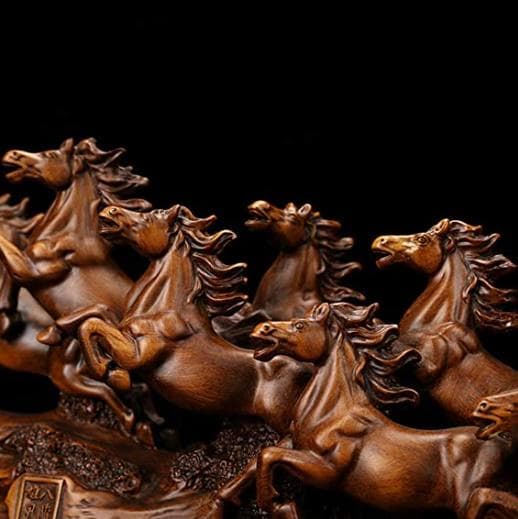 風水装飾品レジン8頭 馬 ビジネス 彫刻 キャリア運装飾置物コレクション馬の成功